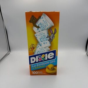 Vintage Dixie 5 oz Bathroom Cups Brawny Bears Love Design 100 Count 2003 Box